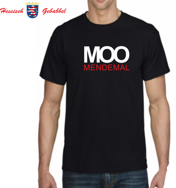 Moomendemal Shirt schwarz - Digitaldruck rot/weiss
